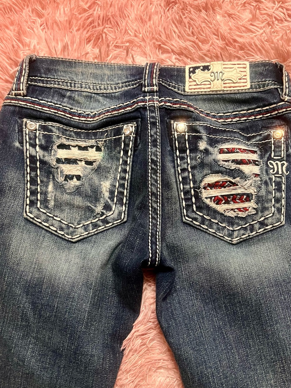 Miss Me Capri Jeans Size 25 Distressed Americana Y2K